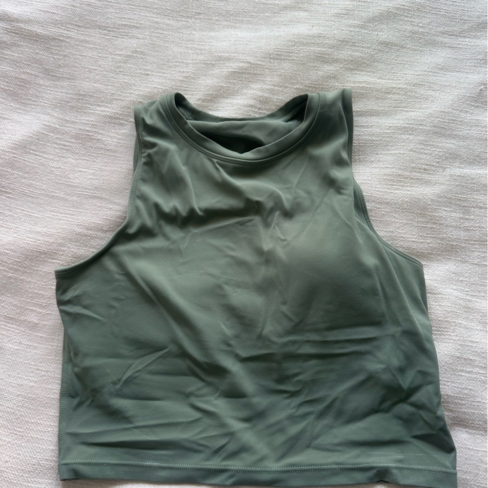 Women's Workout Green Tank Top
